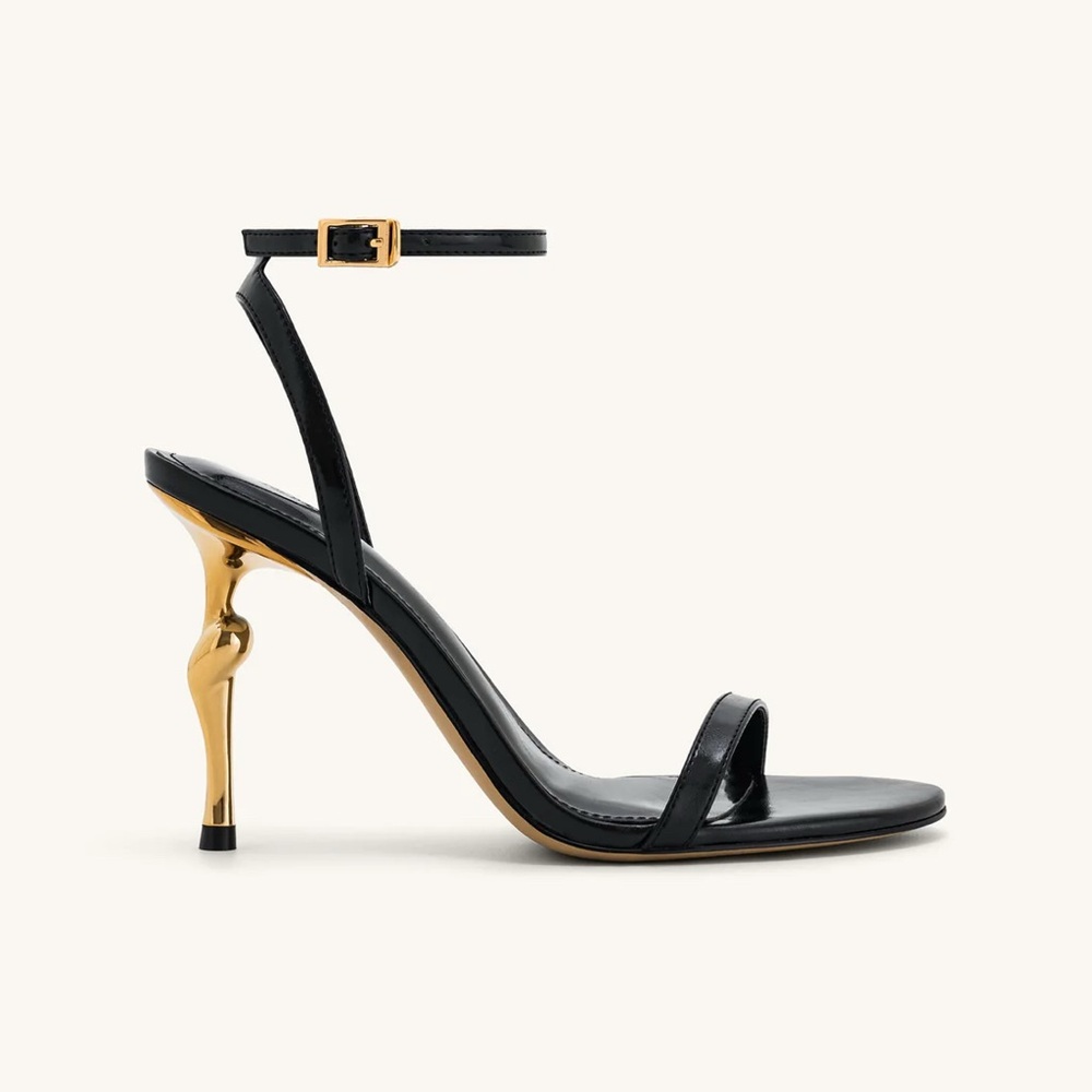 Elegant Black and Gold Women's Heels